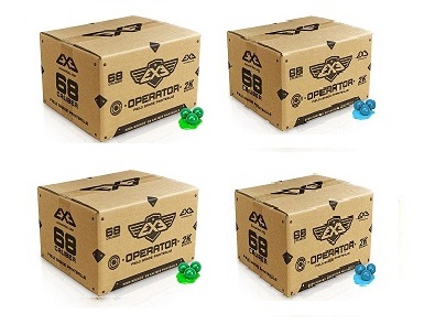 4 x Cajas de Bolas Operador Cal. 68; 2000 unidades (Bolas Color Verde y Color azul) - *Envío Gratis 2/3 Días.